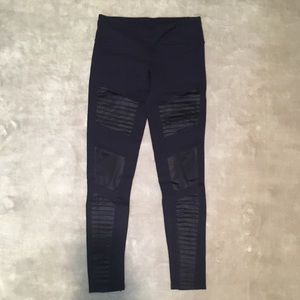 Alo small moto leggings, blue